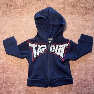 Infant Tapout 3-6 months Navy Hooded Zip-Up Sweatshirt Baby